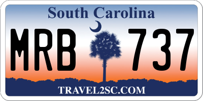 SC license plate MRB737