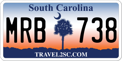 SC license plate MRB738