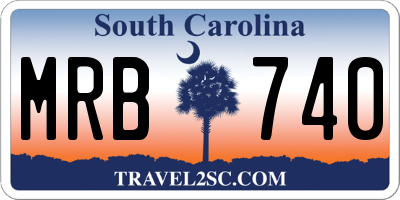 SC license plate MRB740