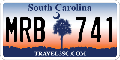 SC license plate MRB741