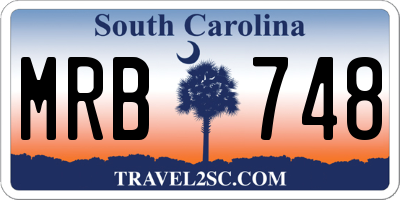 SC license plate MRB748