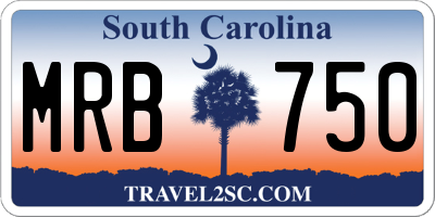 SC license plate MRB750