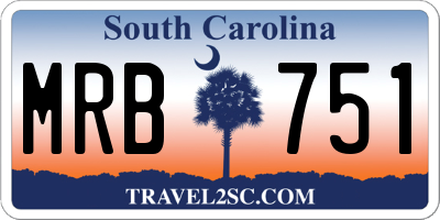 SC license plate MRB751