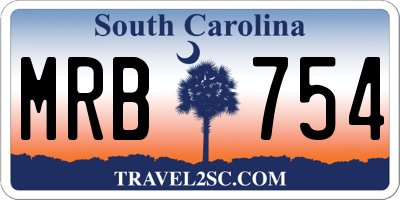 SC license plate MRB754