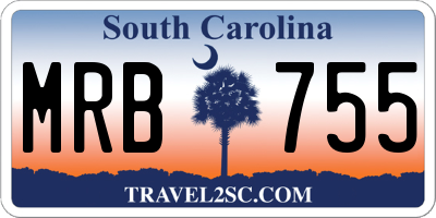 SC license plate MRB755