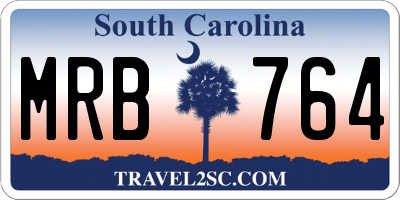 SC license plate MRB764