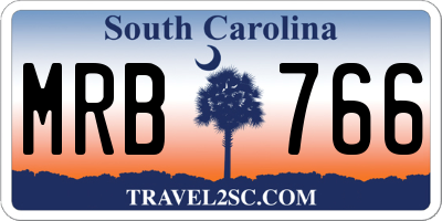 SC license plate MRB766