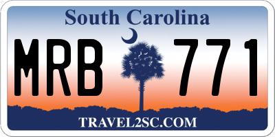 SC license plate MRB771