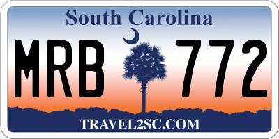 SC license plate MRB772