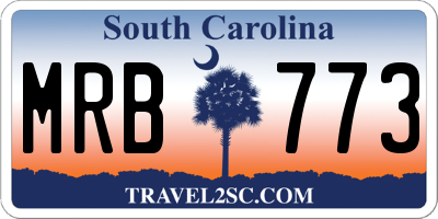 SC license plate MRB773