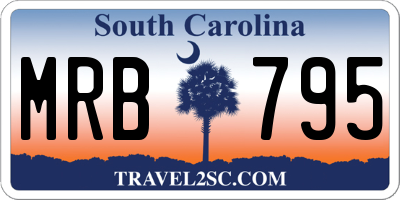 SC license plate MRB795
