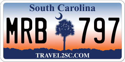 SC license plate MRB797