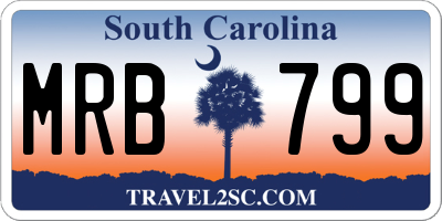 SC license plate MRB799