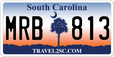 SC license plate MRB813
