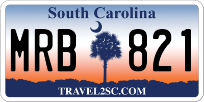 SC license plate MRB821