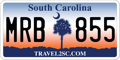 SC license plate MRB855