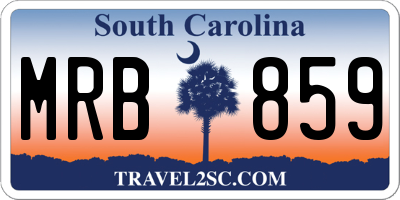 SC license plate MRB859