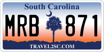SC license plate MRB871