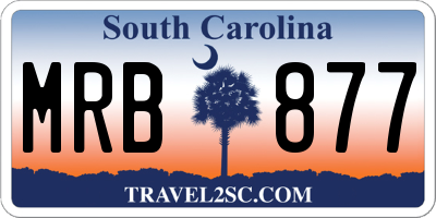 SC license plate MRB877