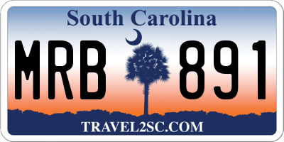 SC license plate MRB891