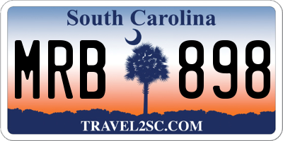 SC license plate MRB898