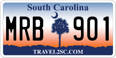 SC license plate MRB901