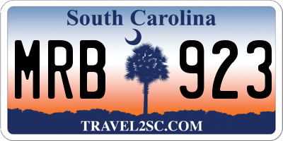 SC license plate MRB923