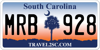 SC license plate MRB928