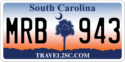 SC license plate MRB943
