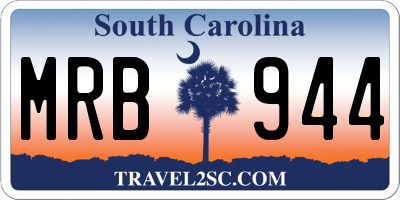 SC license plate MRB944