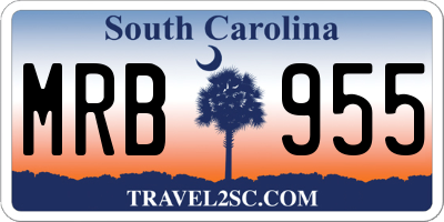 SC license plate MRB955