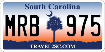 SC license plate MRB975