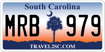 SC license plate MRB979