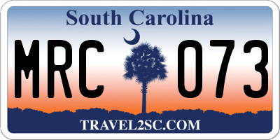 SC license plate MRC073