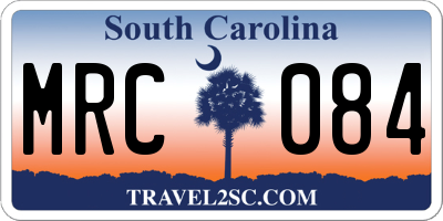 SC license plate MRC084