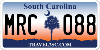 SC license plate MRC088