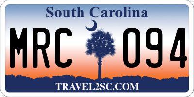 SC license plate MRC094