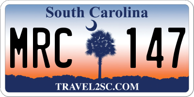 SC license plate MRC147