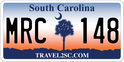 SC license plate MRC148