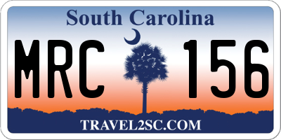 SC license plate MRC156
