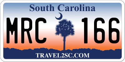 SC license plate MRC166