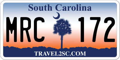 SC license plate MRC172