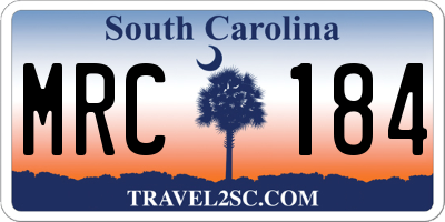 SC license plate MRC184