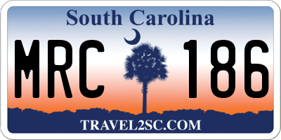 SC license plate MRC186