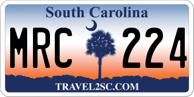 SC license plate MRC224