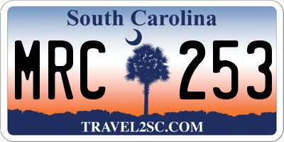 SC license plate MRC253