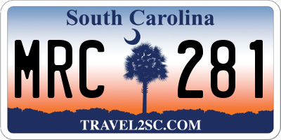 SC license plate MRC281
