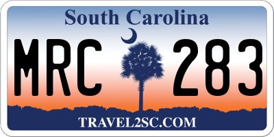 SC license plate MRC283