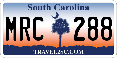 SC license plate MRC288