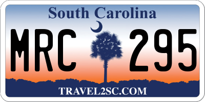 SC license plate MRC295